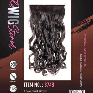 Hair Affair Dark Brown Curly Hair Extension -8748 | 1pc