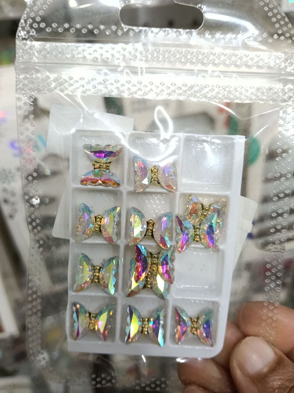 Nailfie Bling Crystal Butterfly Nail Charms