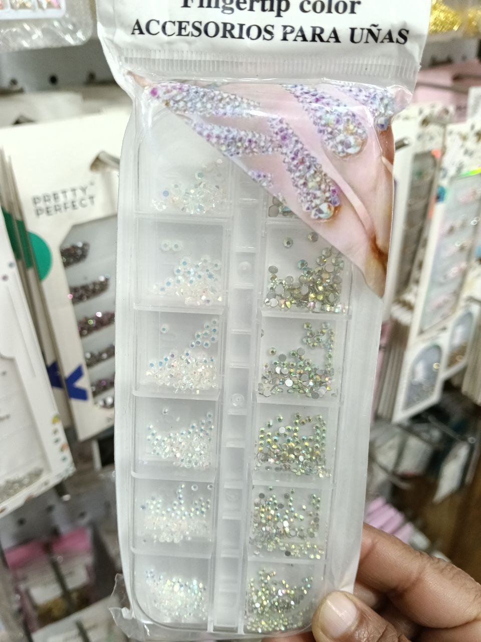 Nailfie 12 Grid Beads Nail Accessory