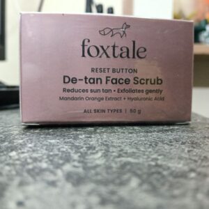 Foxtale Reset Button DE-TAN Face Reduces Sun Tan+Exfoliates Gently | 50g