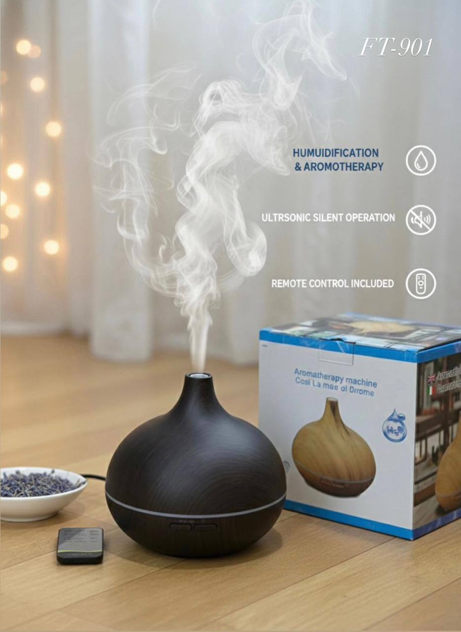 Dark Wood Look Humidfier And Aroma Diffuser
