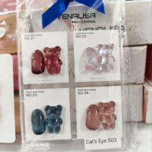 Venalisa Cat Eye Gel Nail Polish Set of 4pc -S03