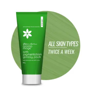 Aroma Magic Anti-Pigmentation Glossy Pack For Blemishes & Dark Circles | 100g