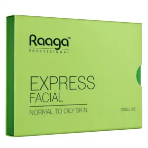 Raaga Professional Express Facial Kit | Normal to Oily | 35gm,Green
