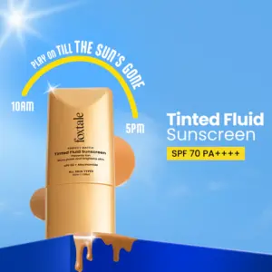 Foxtale SPF 50 Tinted Fluid Sunscreen with Niacinamide | 50ml