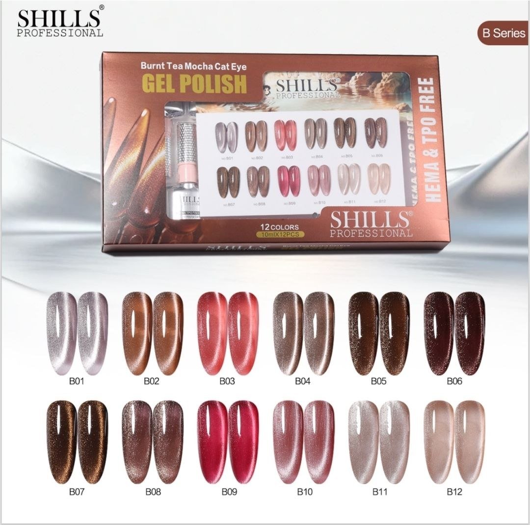 Shills proffessional burnt tea mocha cat eye 12 pc