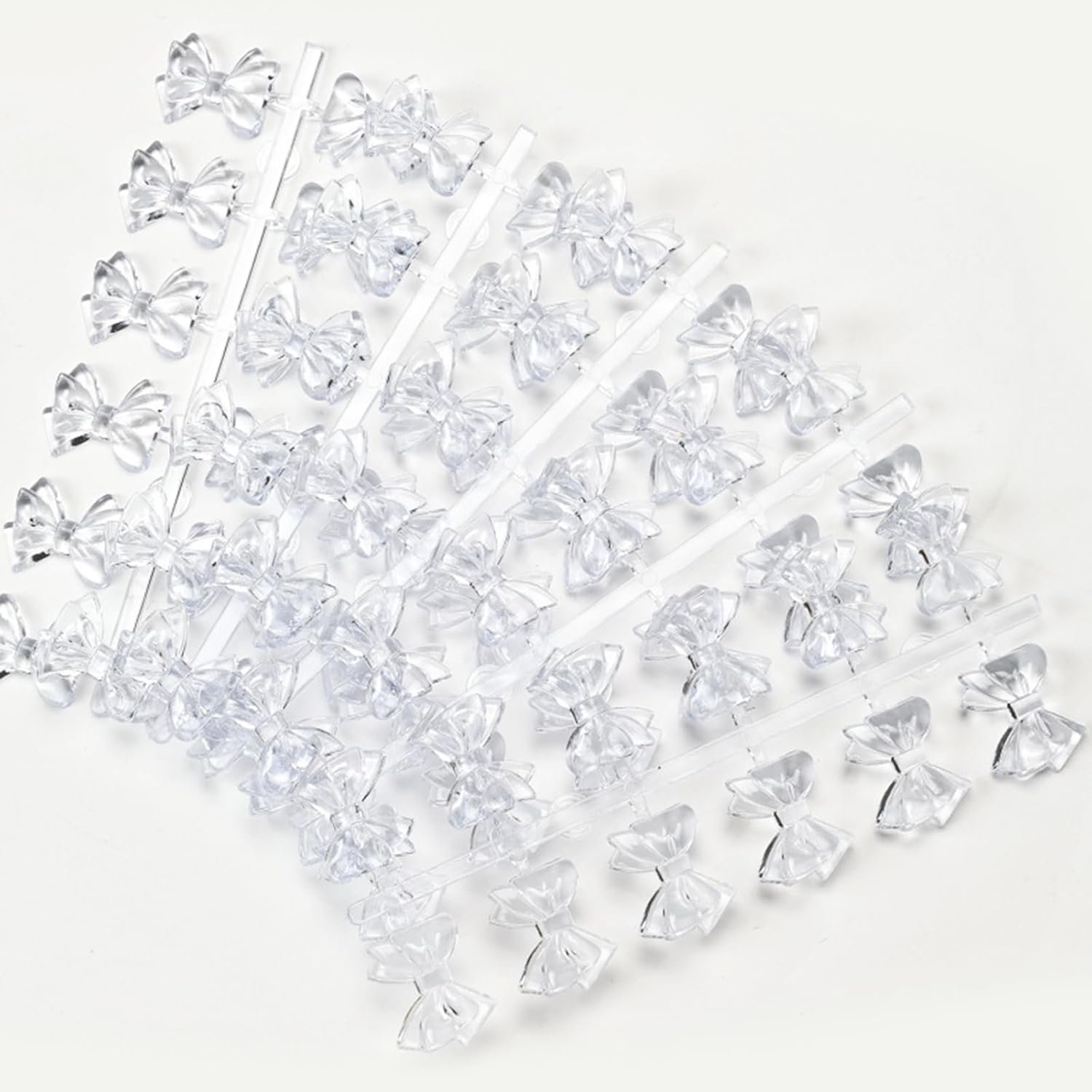 Nailfie Transparent bow nail art shade card display 120 pc