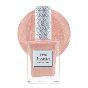 Nail Nourish Glitter Pastel Nail Enamel Polish - Rose Gold Sparkle