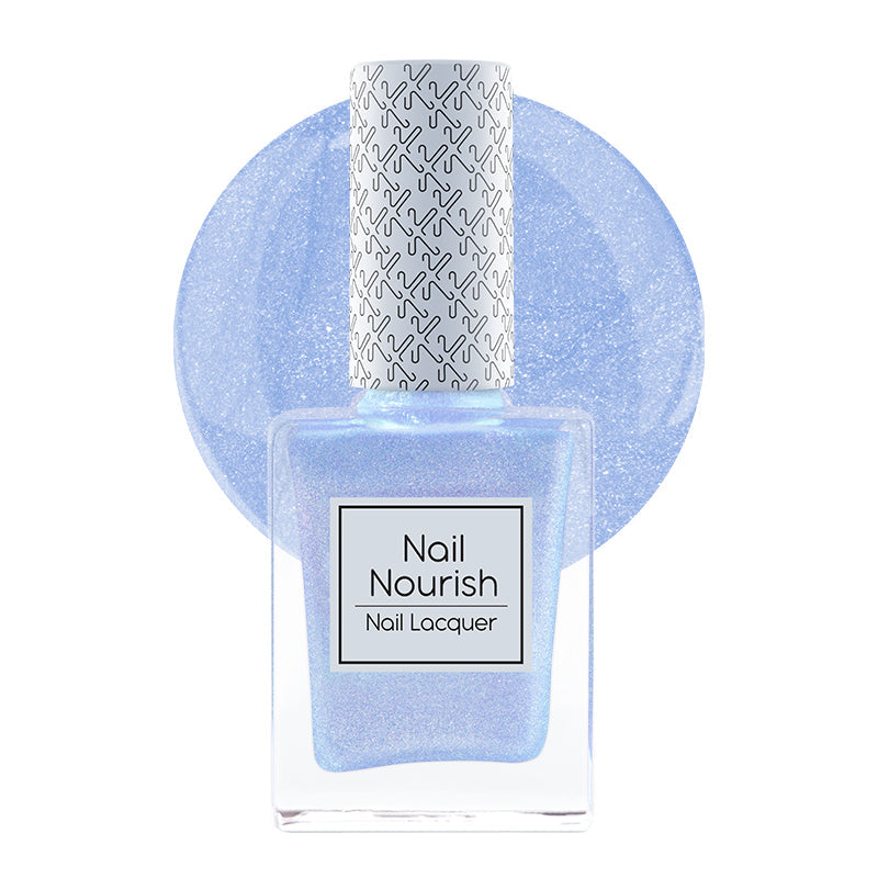 Nail Nourish Glitter Pastel Nail Enamel Polish – Starlit Aqua