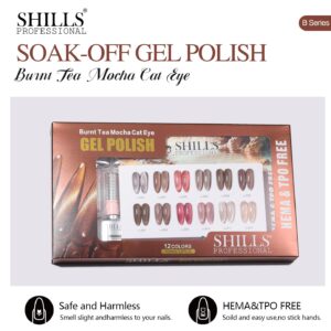 Shillsprofessional BURNT TEA MOCHA CAT EYE GEL POLISH SET