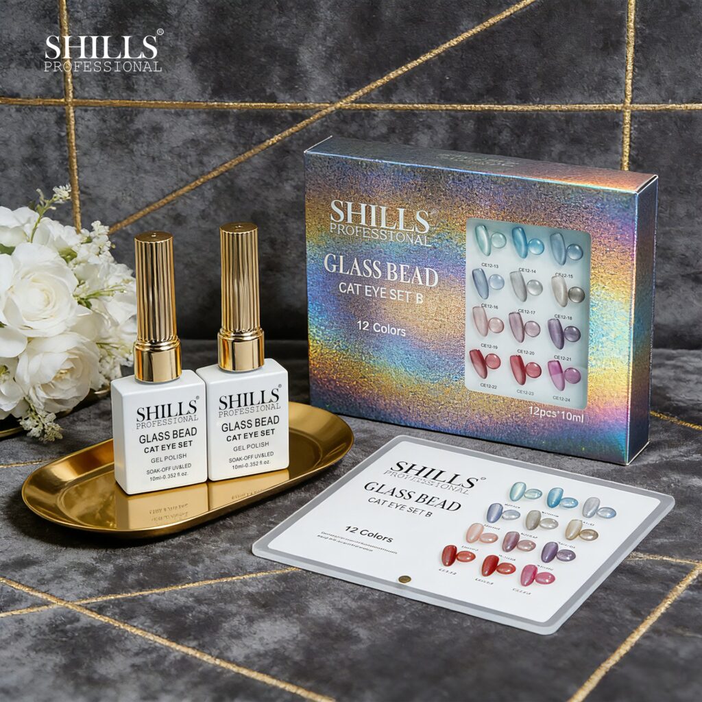 Shillsprofessional GLASS BEAD CAT EYE GEL POLISH SET B