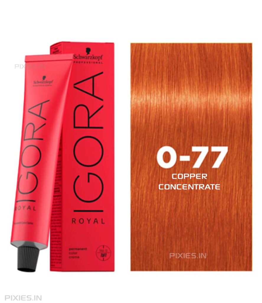 Schwarzkopf Professional Igora Royal Permanent Color Creme (0-77 Copper Concentrate) (60ml)