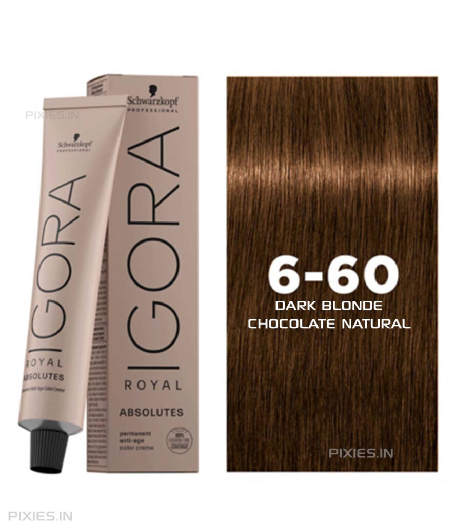 Schwarzkopf Professional Igora Royal Absolutes Permanent Color Creme (6-60 Dark Blonde Chocolate Natural)