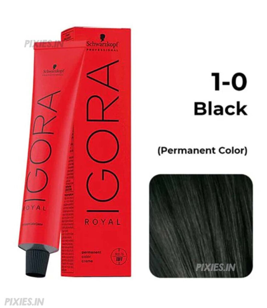 Schwarzkopf Professional Igora Royal Permanent Color Creme (1-0 Black) (60ml)