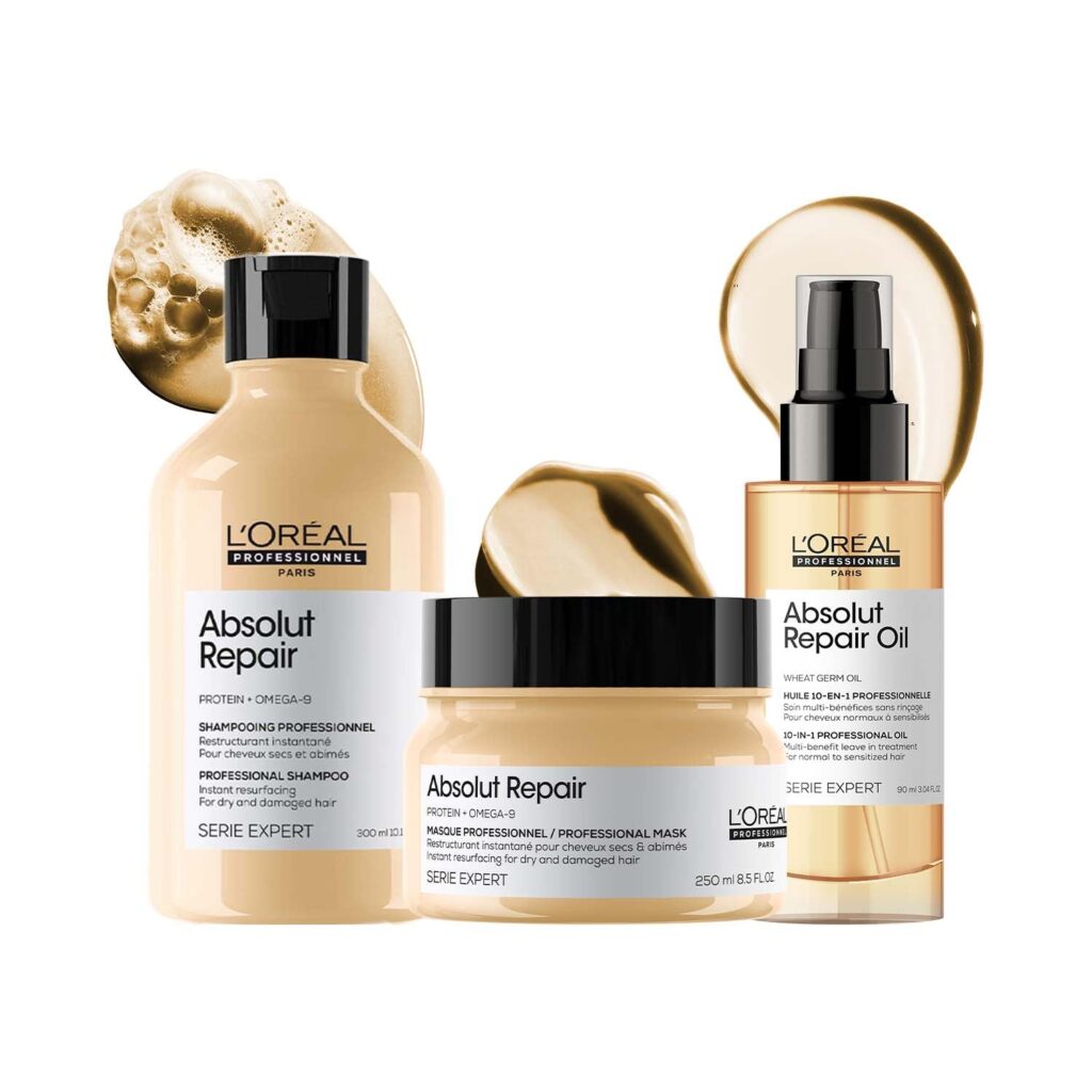 L'Oréal Professionnel L'Oreal Professionnel Serie Expert Absolut Repair Shampoo 300ml, Hair Mask 250gm & Hair Serum 90ml (Combo)