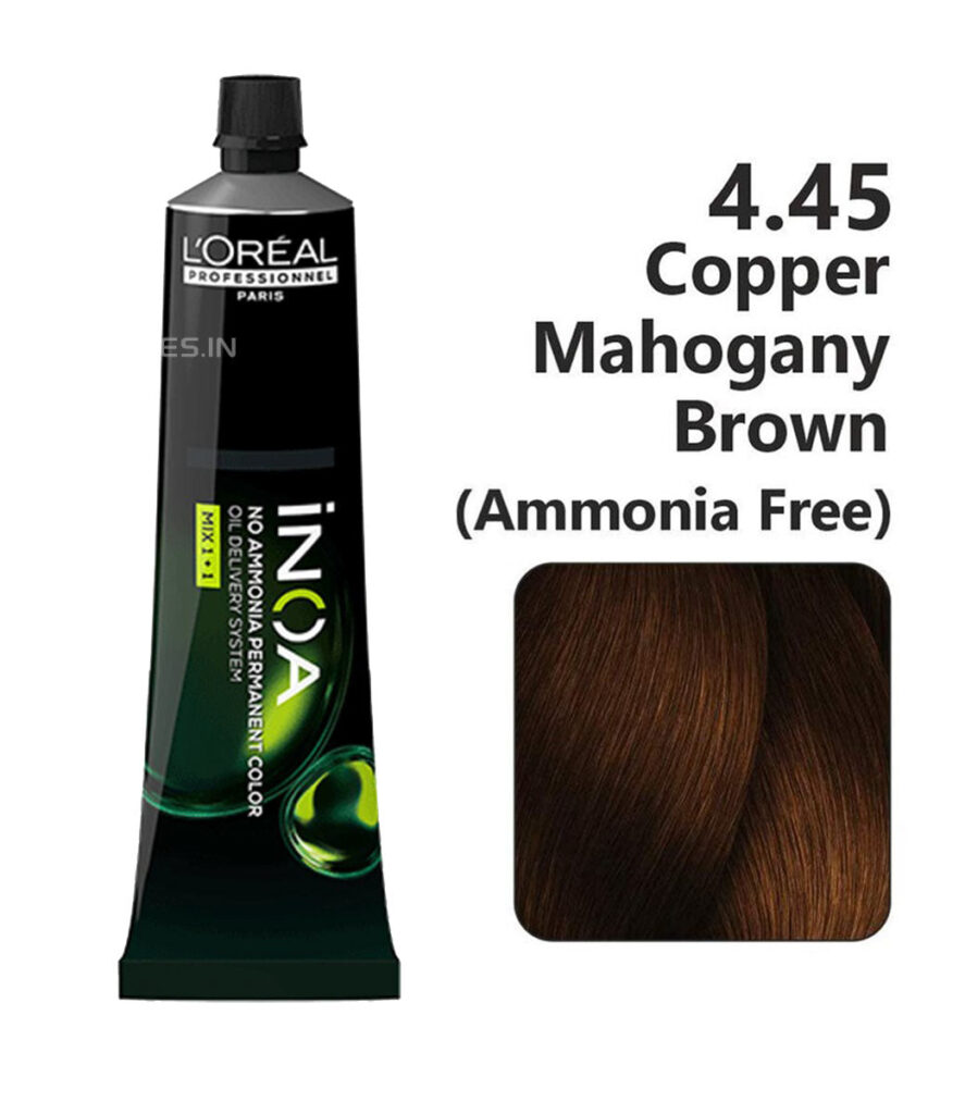 L'Oréal Professionnel L'oreal Professionnel Paris Inoa Ammonia-free Permanent Hair Color - 4.45 (Copper Mahogany Brown) (60gm)
