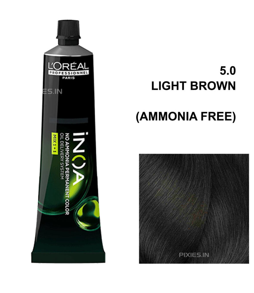 L'Oréal Professionnel L'oreal Professionnel Paris Inoa Ammonia-free Permanent Hair Color - 5.0 (Deep Cover Light Brown) (60gm)