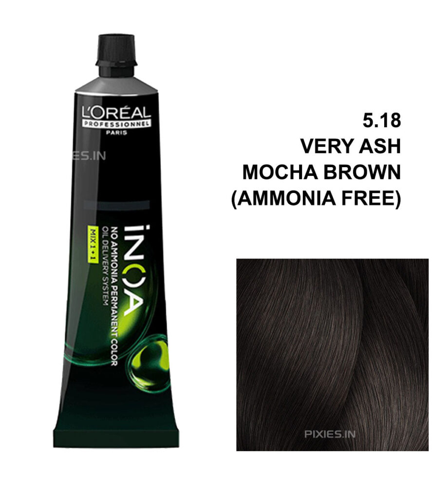 L'Oréal Professionnel L'oreal Professionnel Paris Inoa Ammonia-free Permanent Hair Color - 5.18 (Light Ash Mocha Brown) - 60Gm