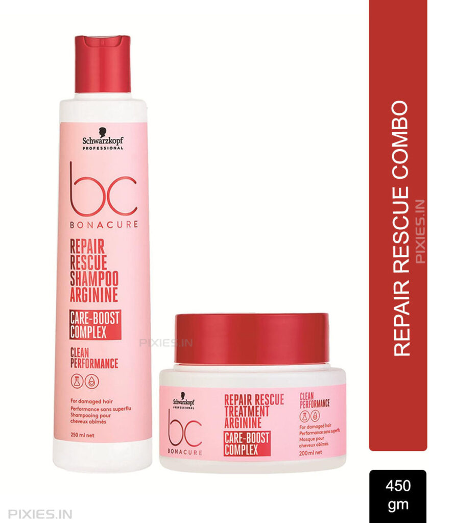 Schwarzkopf Professional Bonacure Peptide Repair Rescue Micellar Shampoo + Treatment Combo (250ml+200ml)