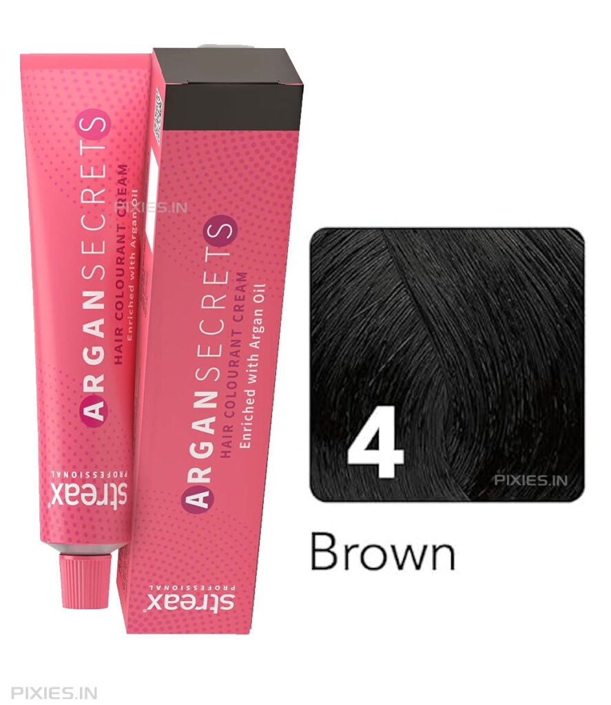Streax Professional Argan Secrets Hair Colourant Cream - Brown 4 (60gm)