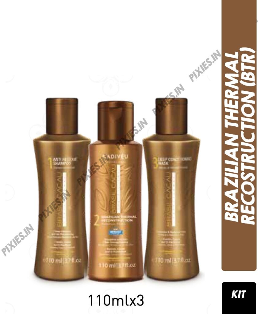 Cadiveu Professional Brasil Cacau Brazilian Thermal Reconstruction - Btr Treatment Kit (110ml x 3)