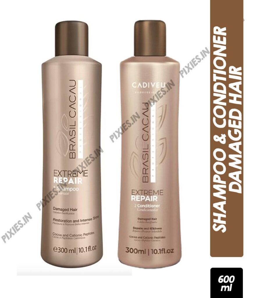 Cadiveu Professional Brasil Cacau Extreme Repair Shampoo & Conditioner Combo (600ml)