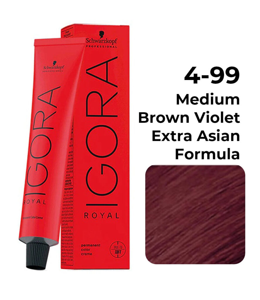 Schwarzkopf Professional Igora Royal Permanent Color Creme (60ml) Igora 4-99 Medium Brown Violet