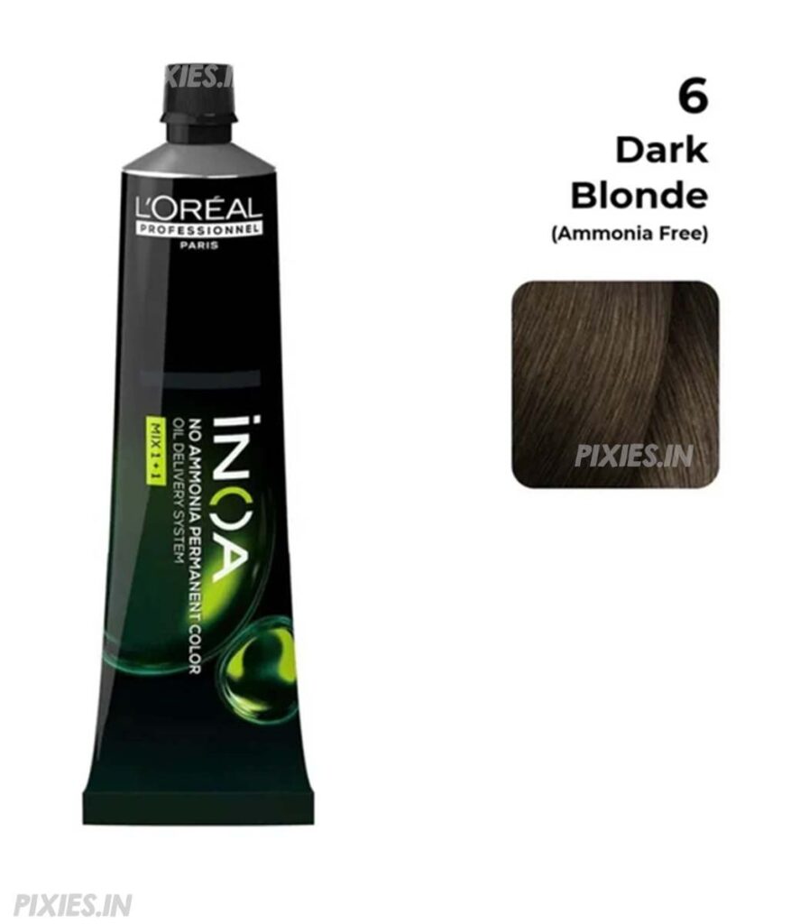 L'Oréal Professionnel L'oreal Professionnel Paris Inoa Ammonia-free Permanent Hair Color - 6 (Dark Blonde) 60Gm