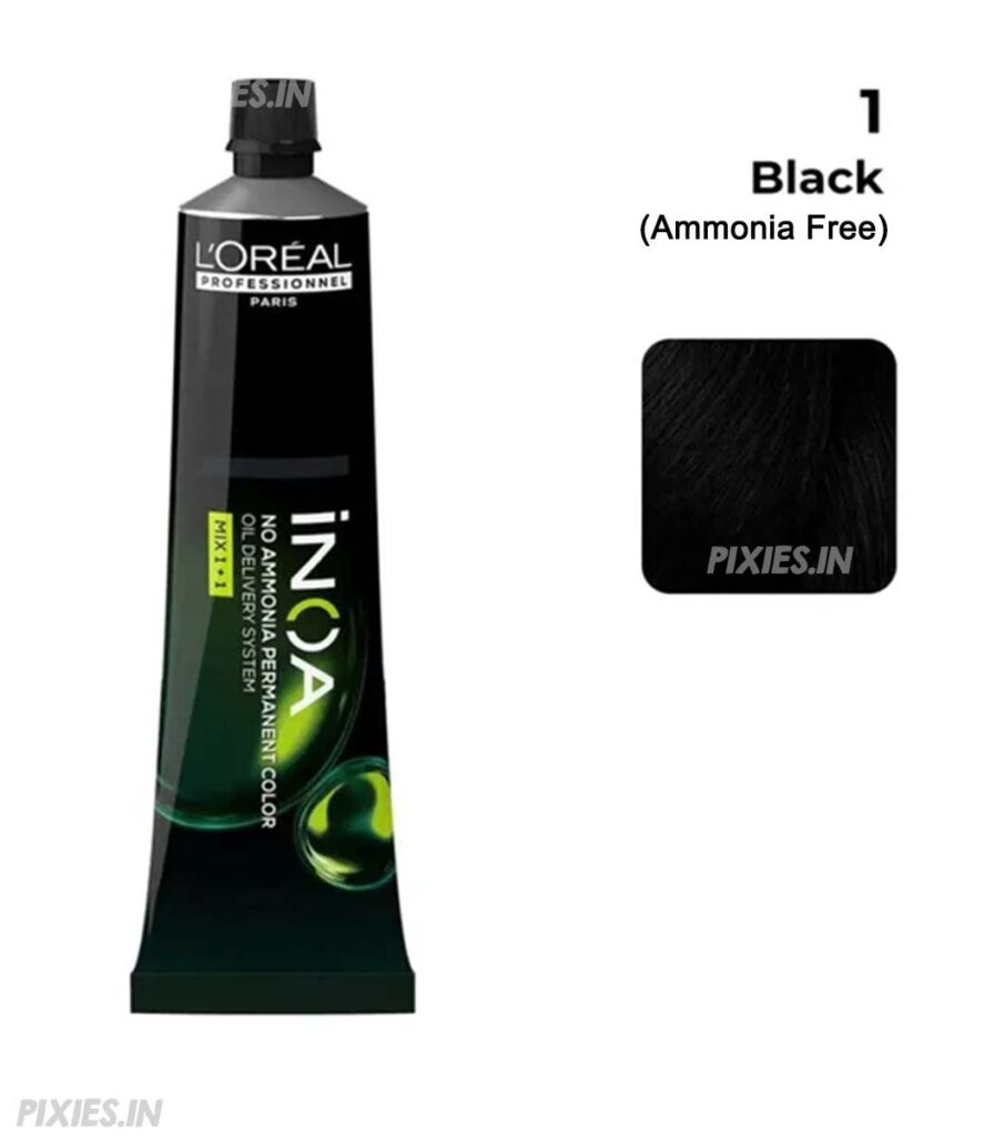 L'Oréal Professionnel L'oreal Professionnel Paris Inoa Ammonia-free Permanent Hair Color - 1 (Black) - 60Gm