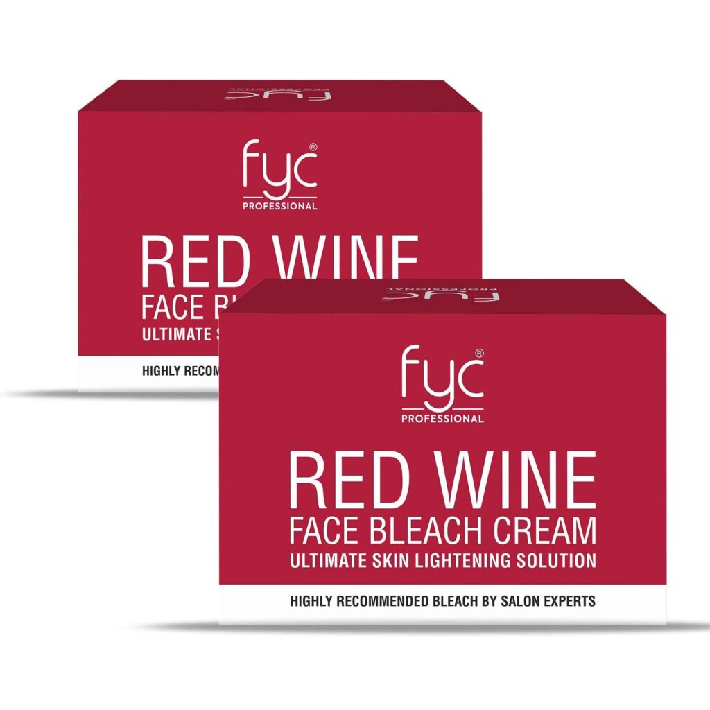 FYC Professional Red Wine Face Bleach Cream: Illuminate Your Skin Complexion Combo (540g)