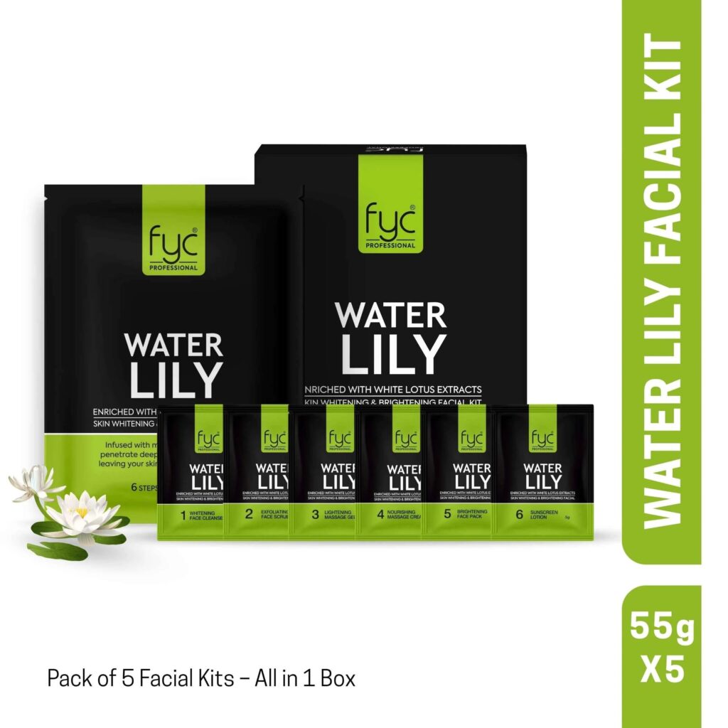 FYC Professional Water Lily 6 Steps Facial Kit – Pack of 5 (55g Each)