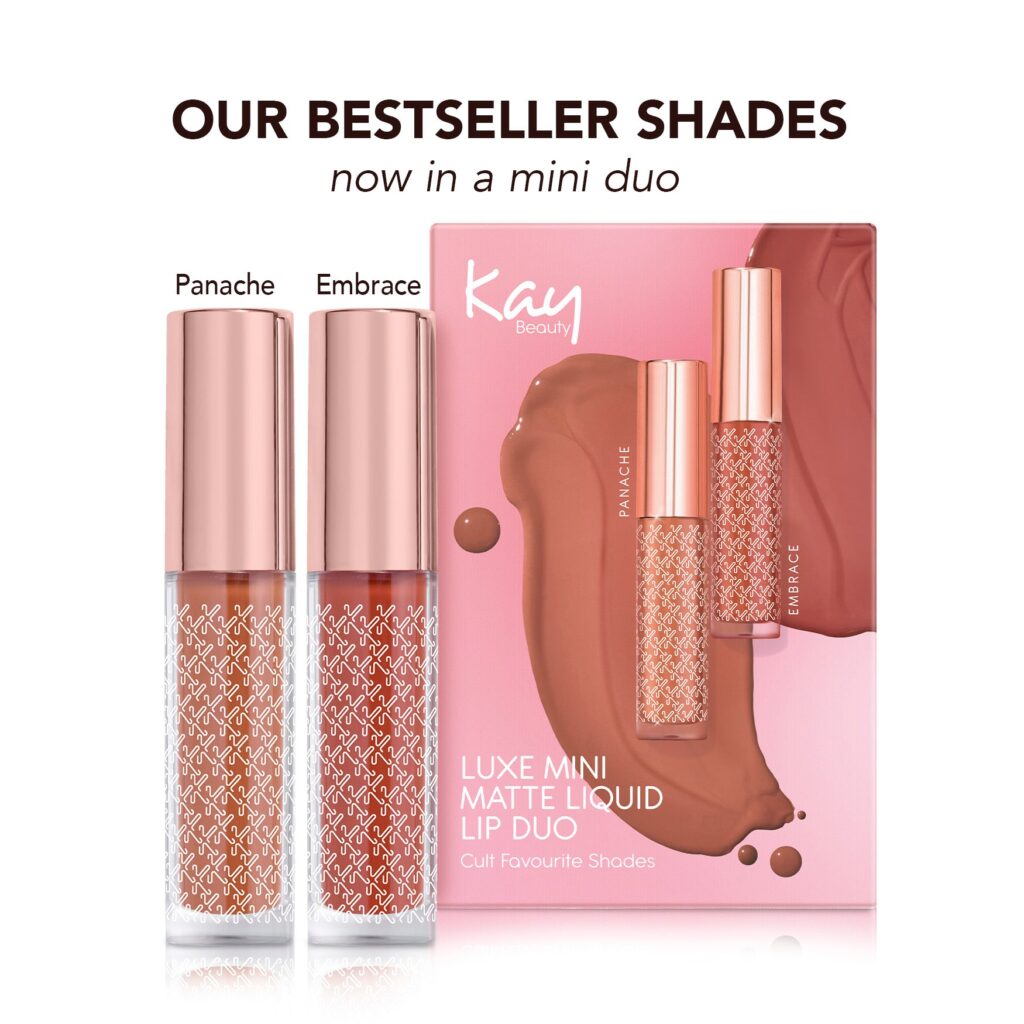 Kay Beauty Luxe Mini Matte Liquid Lip Duo - Set of 2 - Panache & Embrace