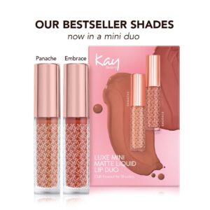 Kay Beauty Luxe Mini Matte Liquid Lip Duo - Set of 2 - Panache & Embrace