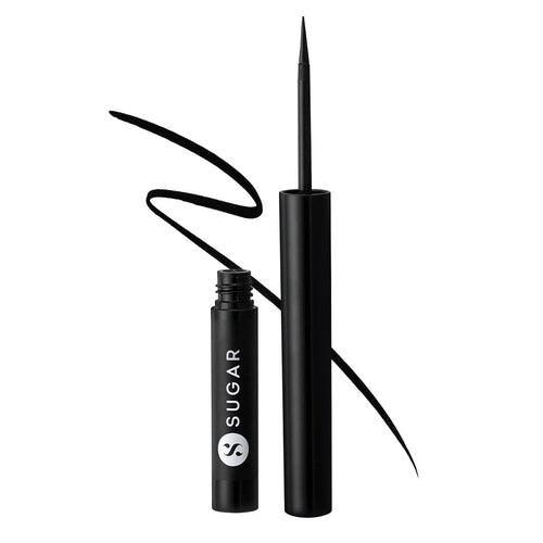 Sugar Cosmetics Eye Warned You So! Double Matte Eyeliner - 01 Black Swan (Black)