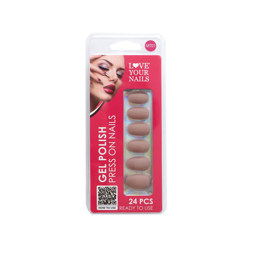 LOVE YOUR NAILS Press on Nails – Matte Colors Oval