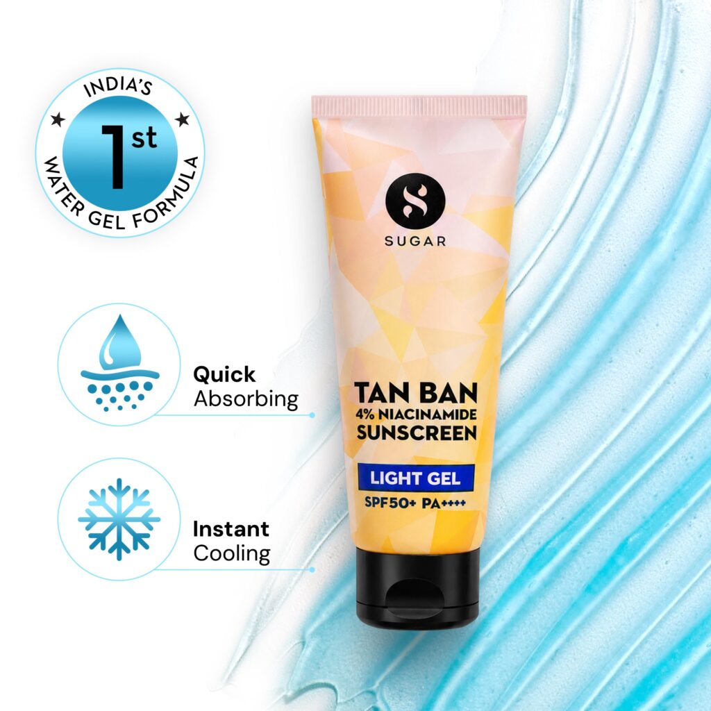 Sugar Cosmetics Tan Ban 4% Niacinamide Sunscreen Light Gel
